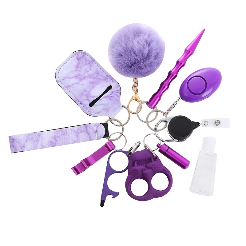 Safety Keychain Set for Woman with Personal Alarm 8