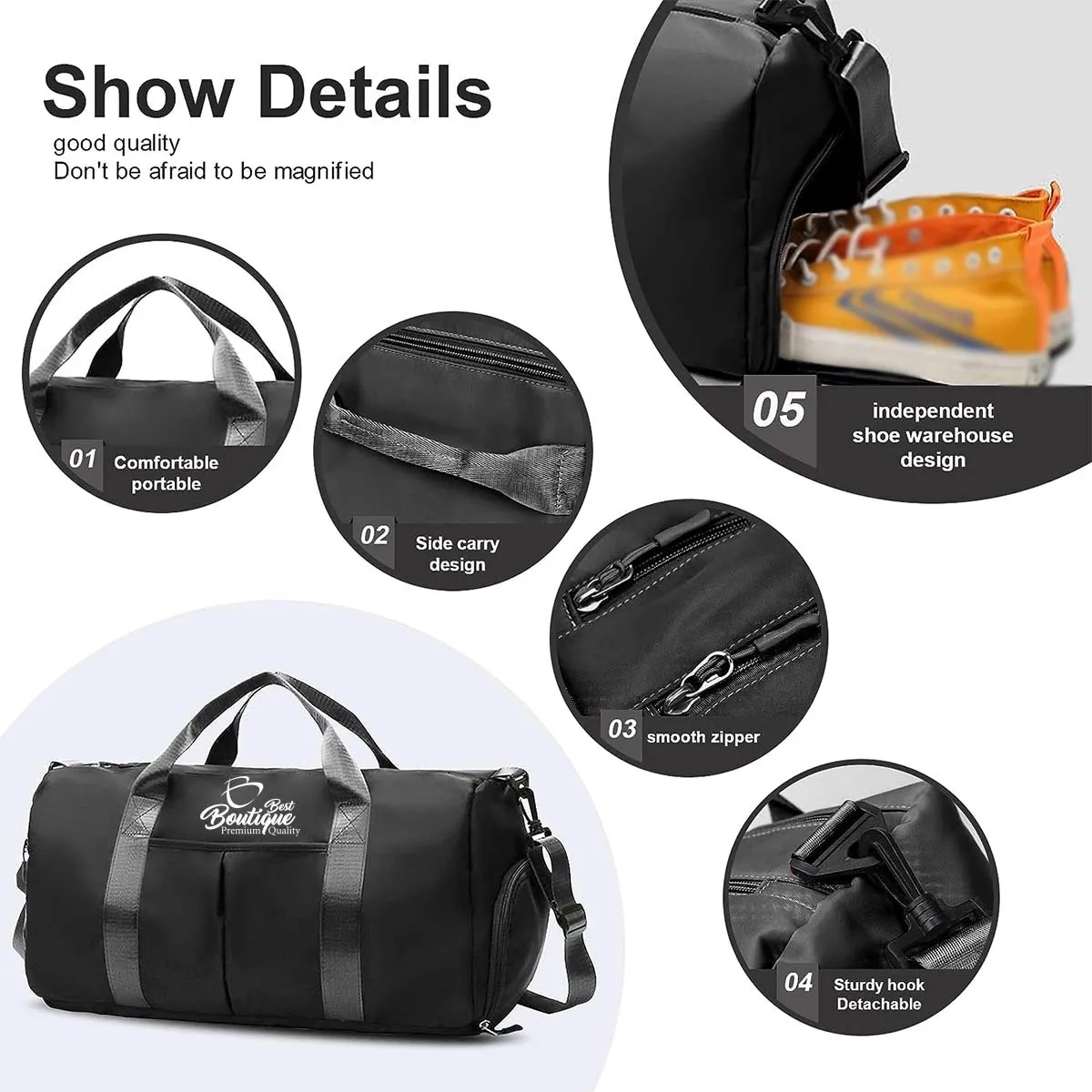 Unisex Multicolor Waterproof Foldable Travel Duffel Tote Bag 1