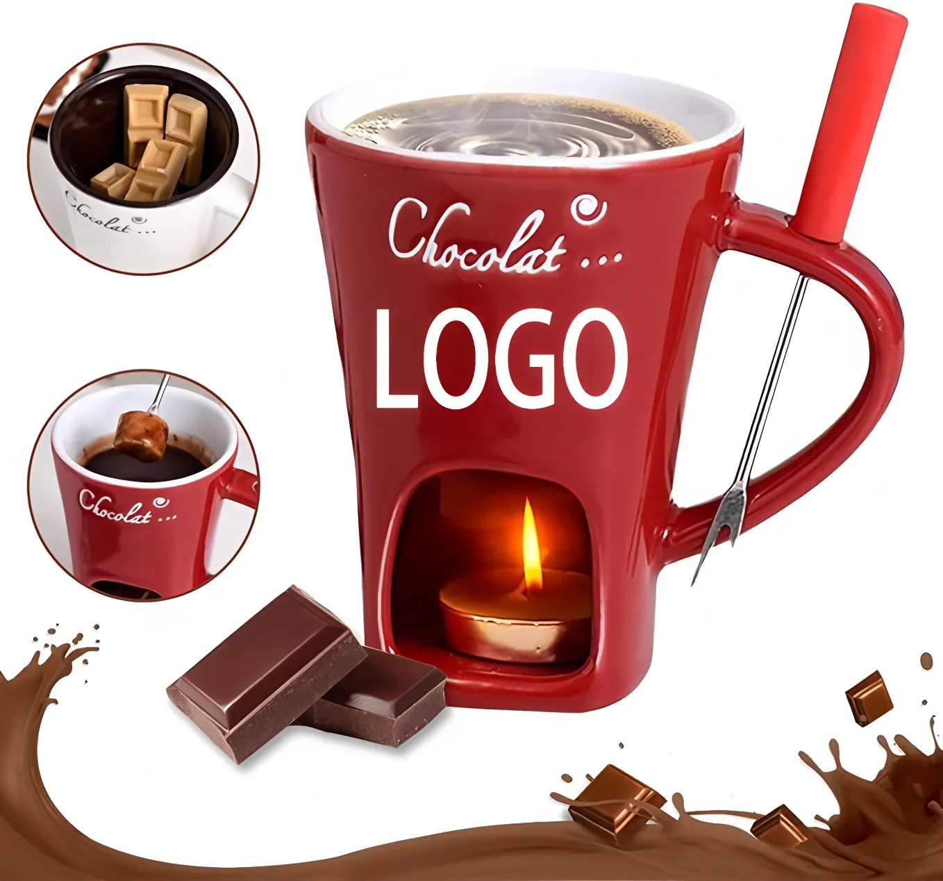 Romantic Mini Fondue Set for Couples Date Night Wedding Favors Gift 1