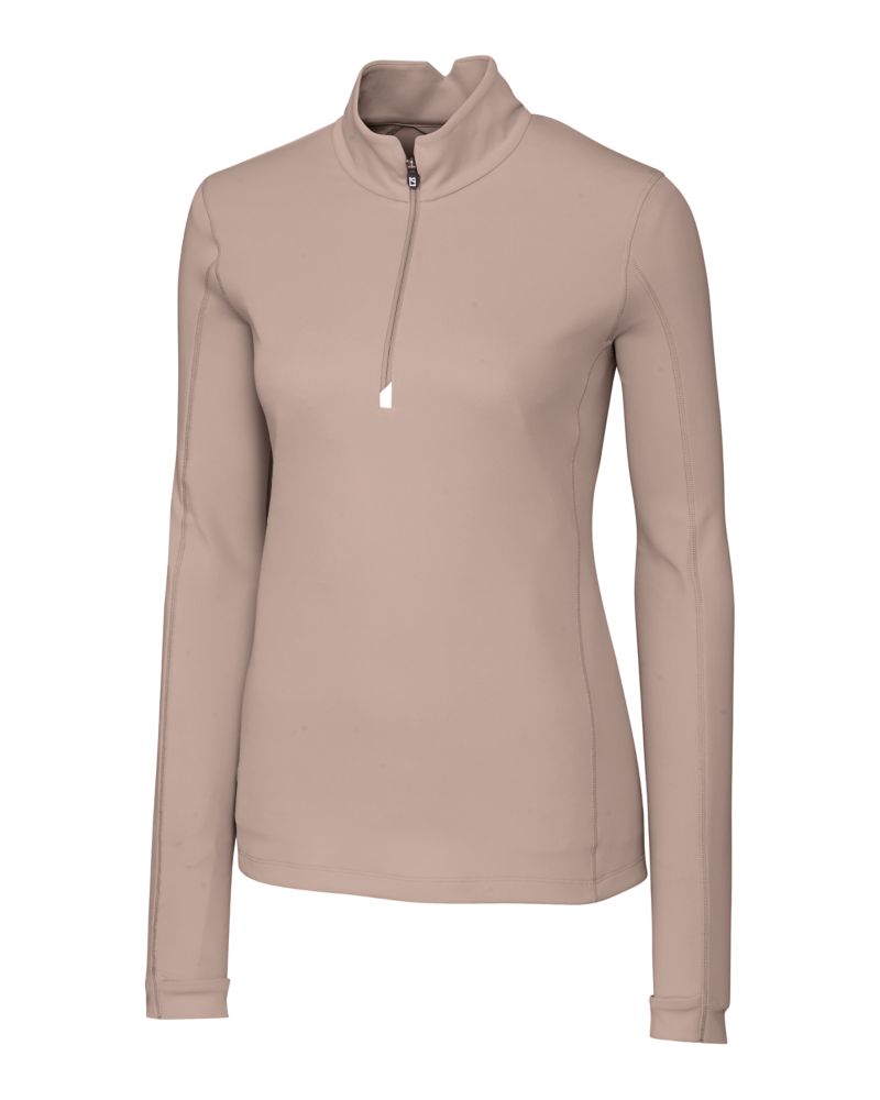Cutter & Buck Traverse Recycled Smooth Stretch Womens Quarter Zip Pullover 6