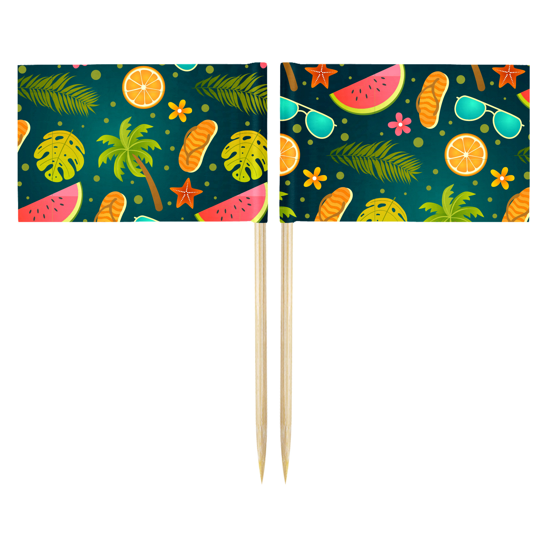 Rectangle 10CM Toothpick Flag 5