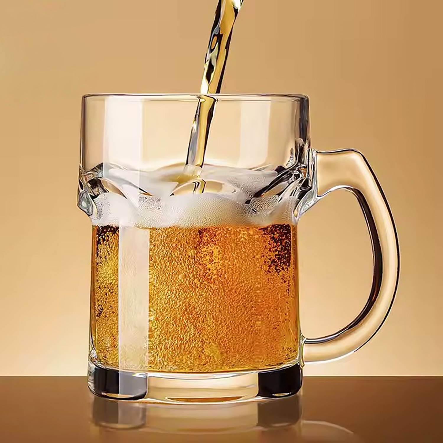 17oz Classic Thick Glass Mug w/ Handle 6