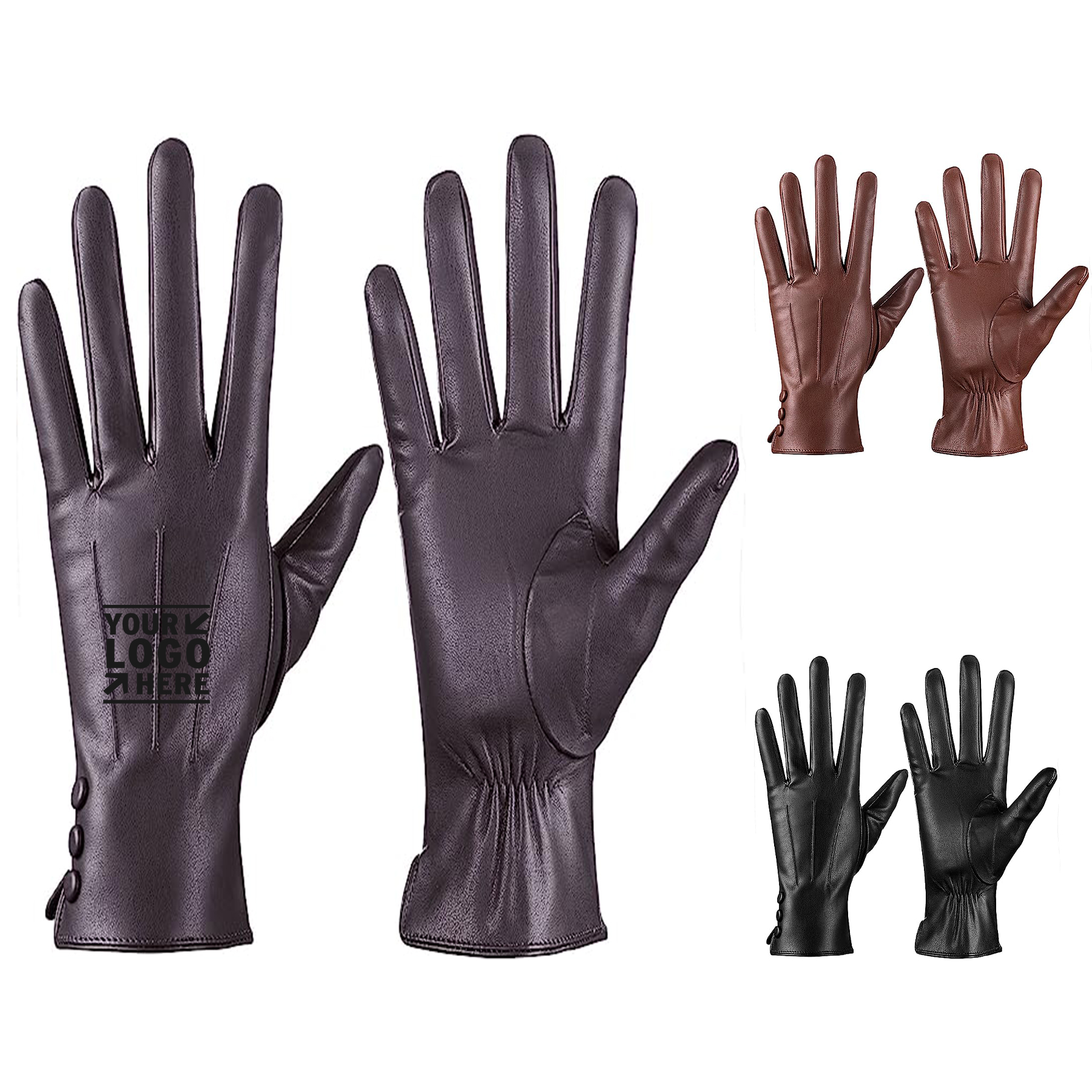 Touch Screen Warm Wool Lined Texting Driving Gloves 2