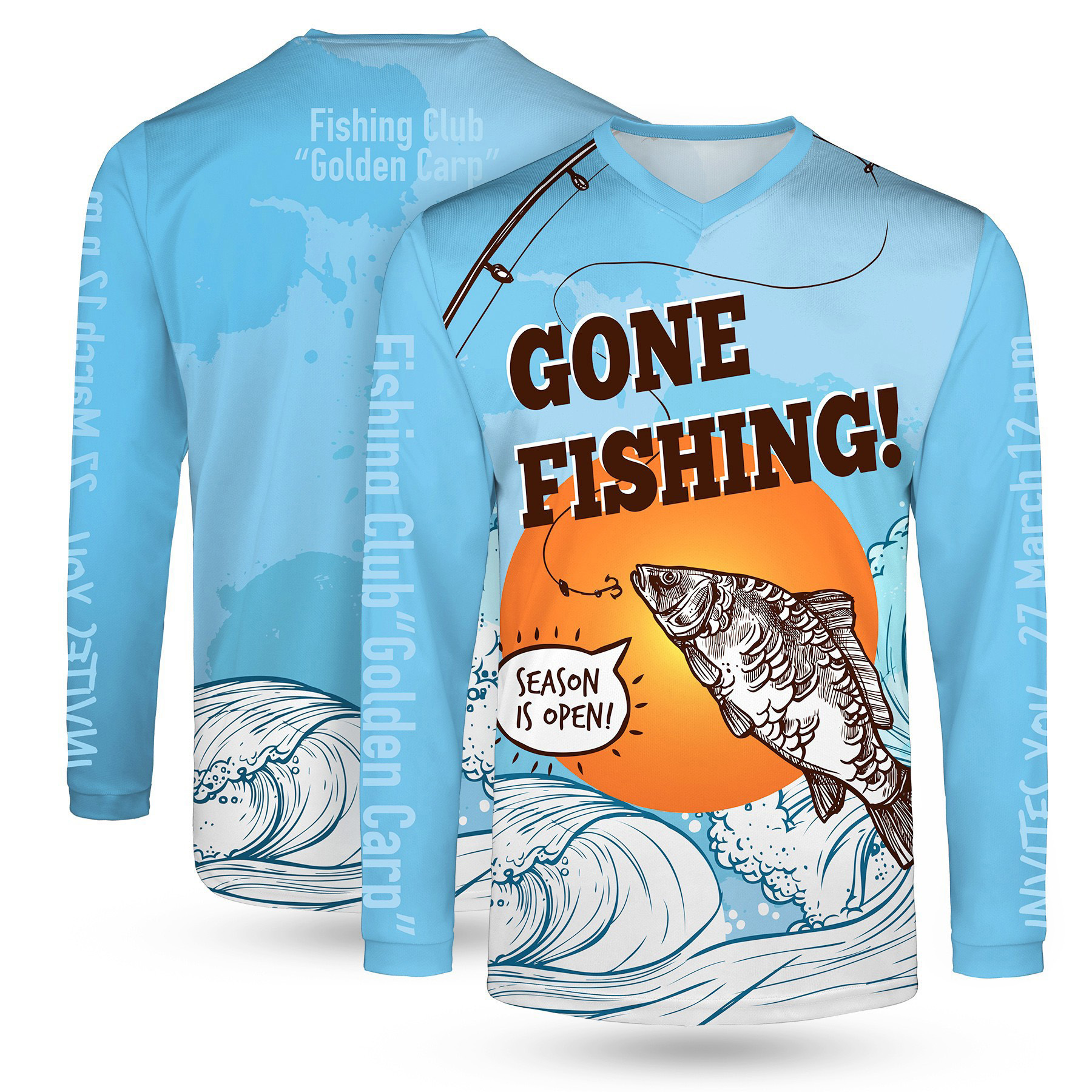 Custom Sunproof UPF 50+ Fishing Long Sleeve T-Shirt 4