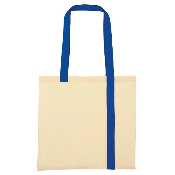 Striped Economy Cotton Canvas Tote Bag 5