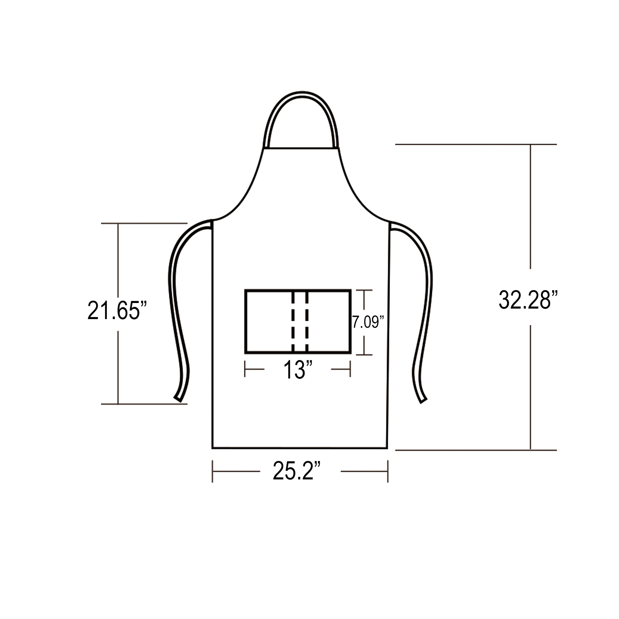 Canvas Kitchen Apron W/ 2 Front Pockets MOQ50 7