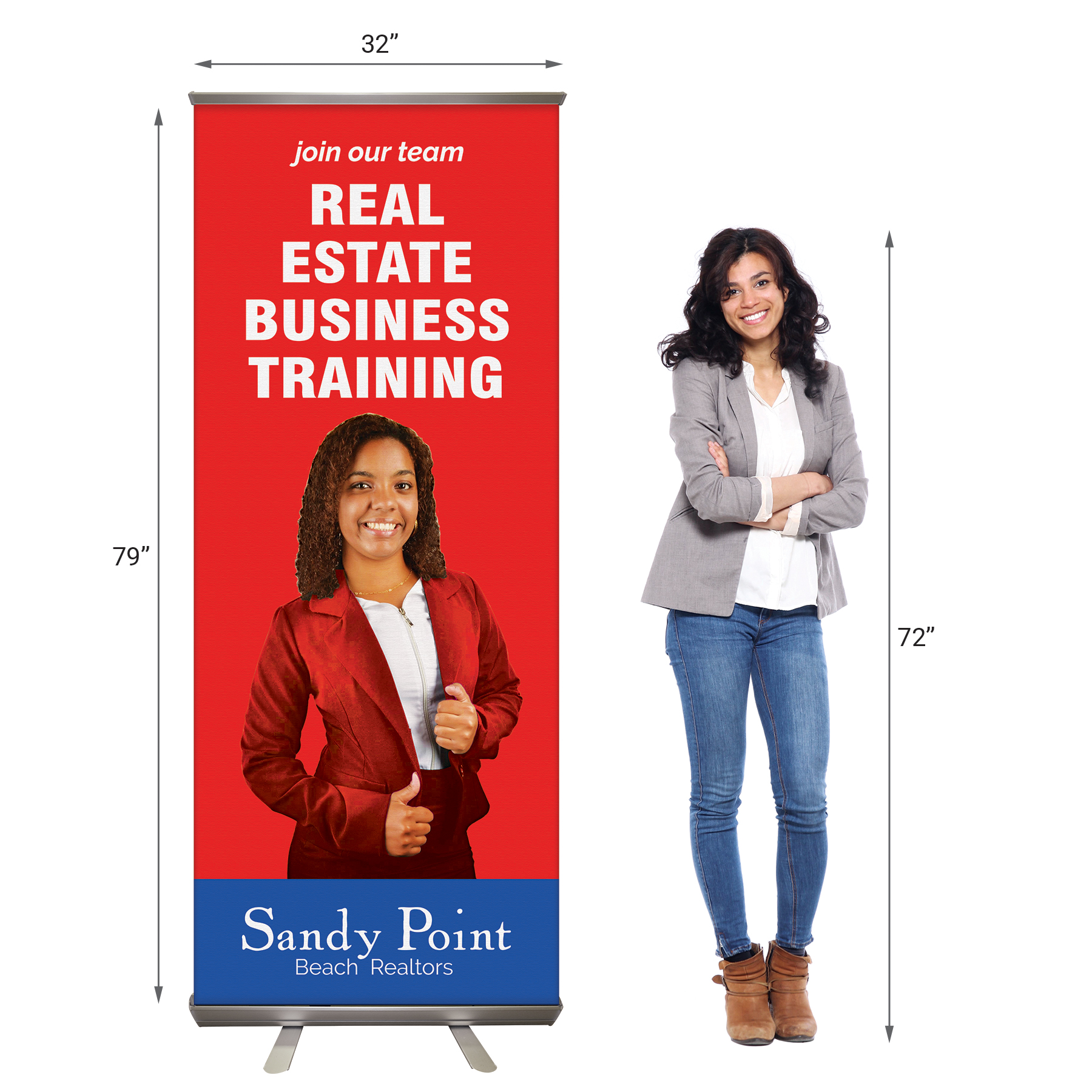 32" x 79" Custom Digitally Printed Retractable Banner Stand 8