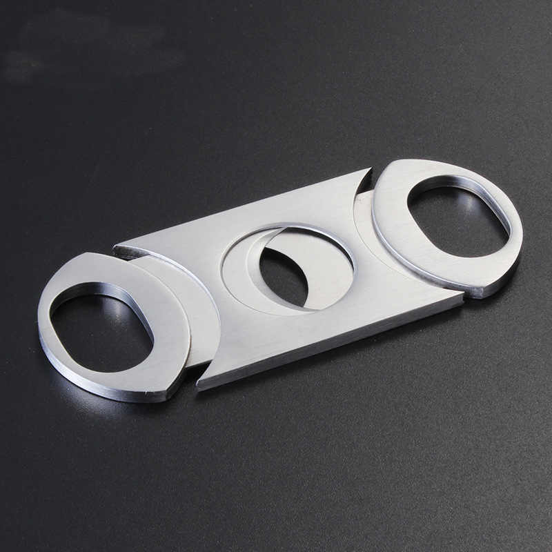 3D Laser Engraved Stainless Steel Hand Cigar Cutter 8