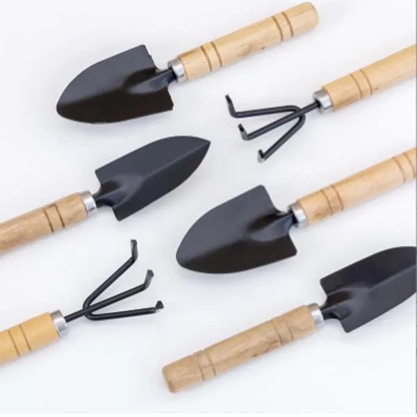 Mini Three-Pieces Wood Handle Gardening Tool Set 6