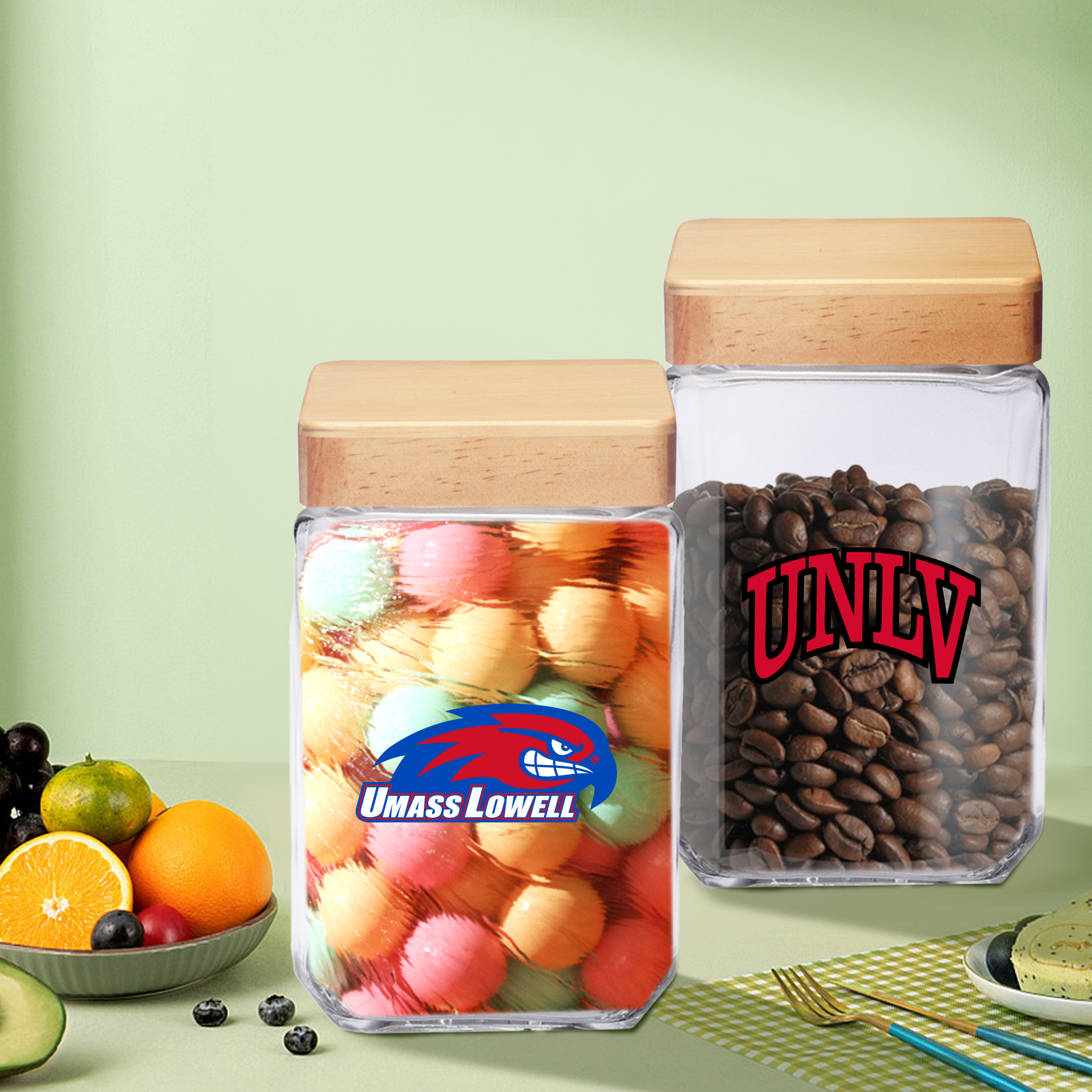 54 oz. Salva Candy Jars with Wooden Lid 4