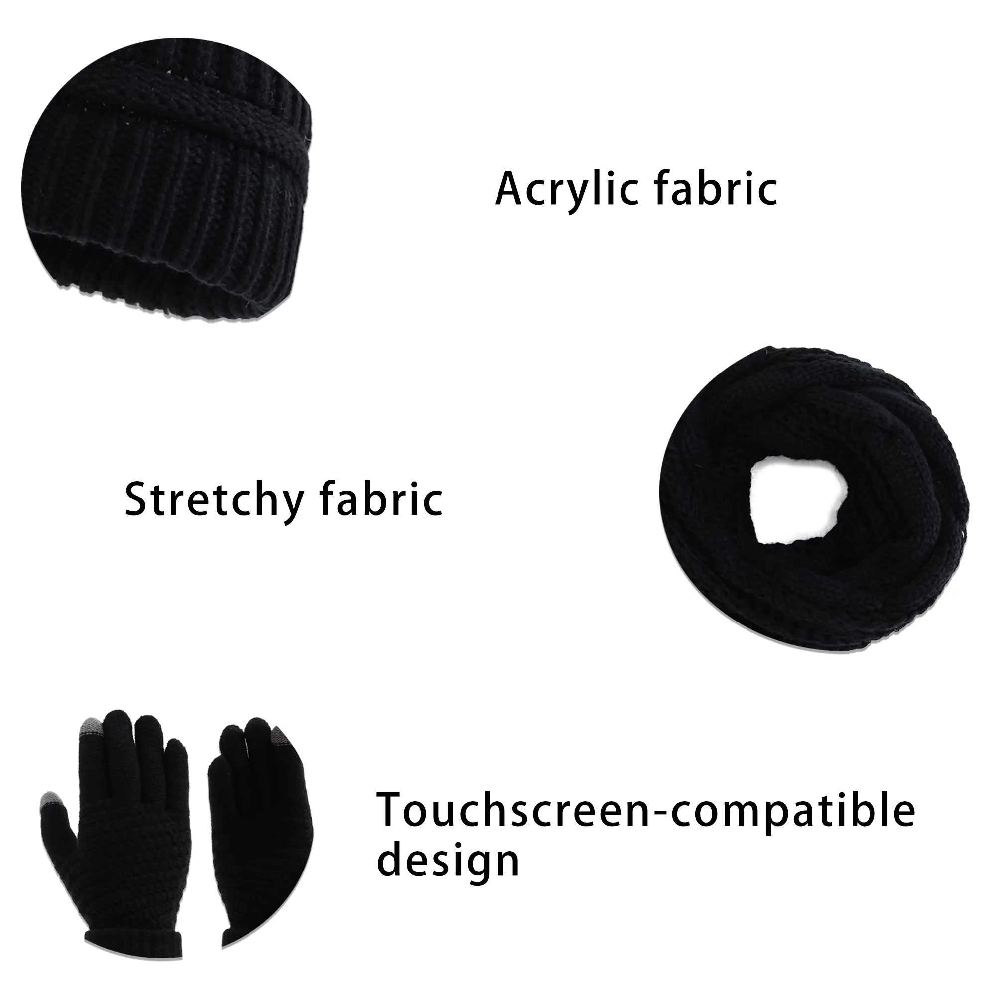 Touchscreen Gloves And Scarf Set 5