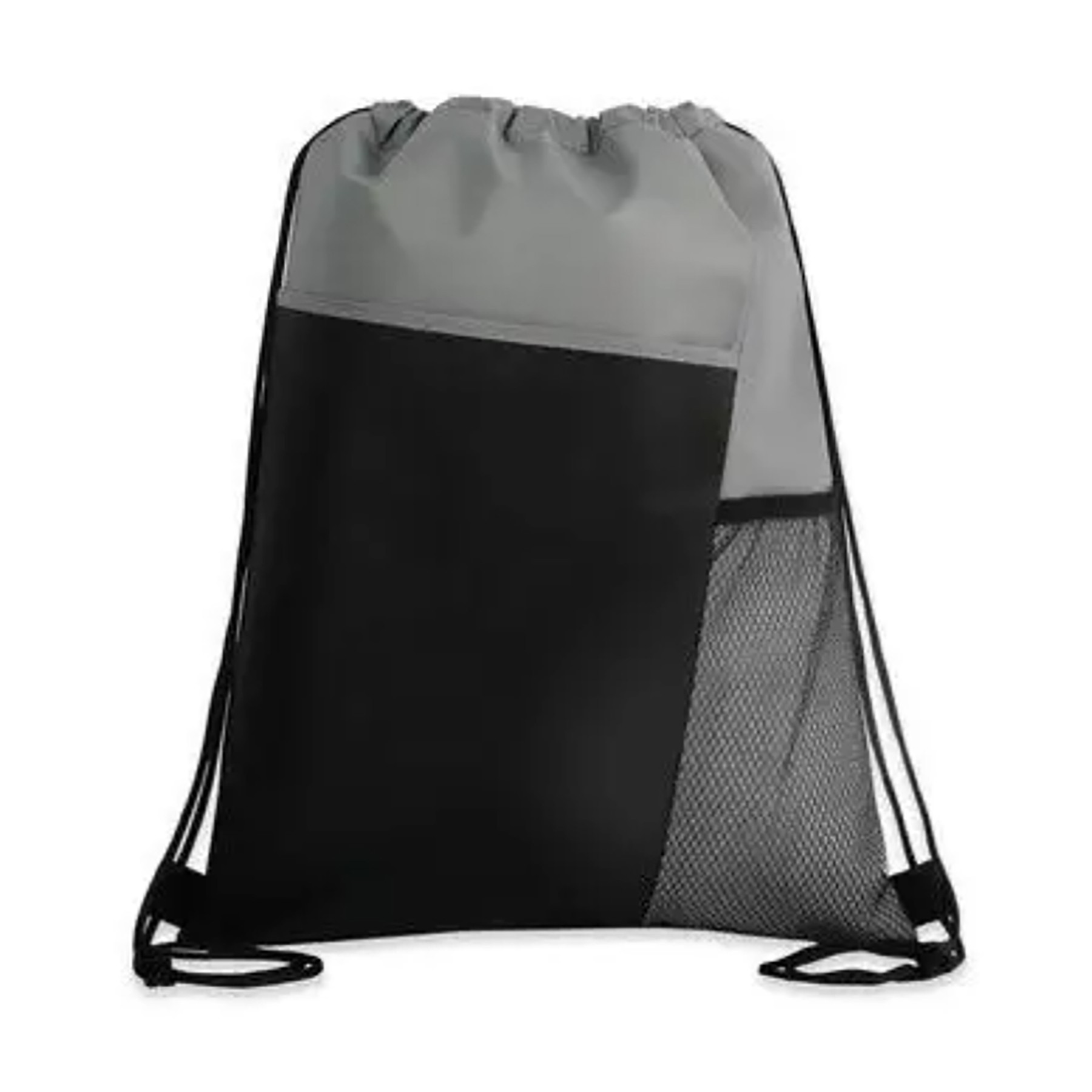 Advertising Tri-Colored Mesh Pocket Drawstring Backpack 4