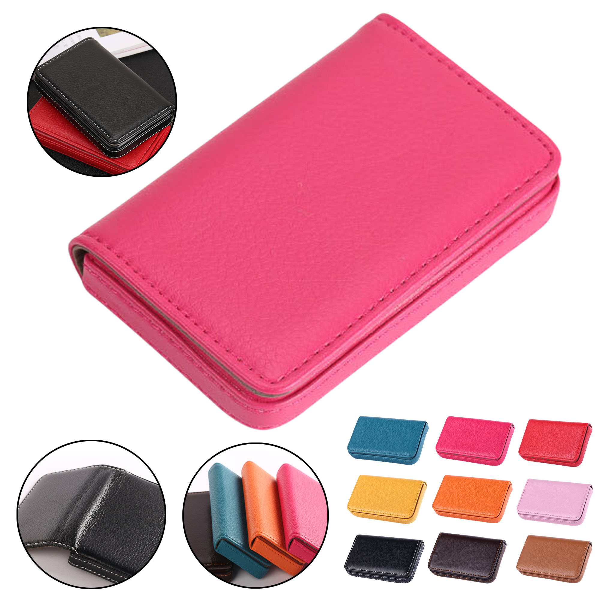 Magnetic PU Leather Business Card Holder 2