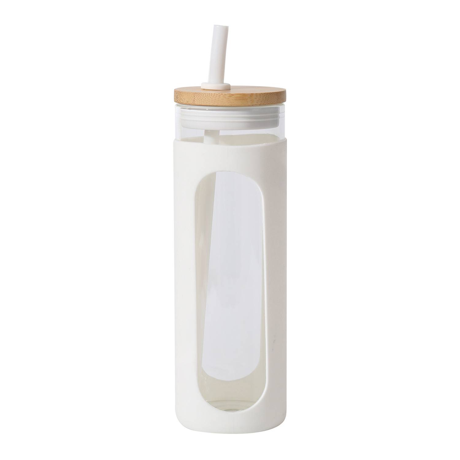 20 oz BoroSip Nomad -Wood Lid & Straw Portable Glass Tumbler 4
