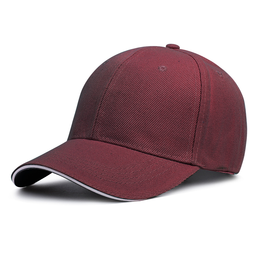Stock Solid Color Poly Twill 6-Panel Baseball Cap w/ 8