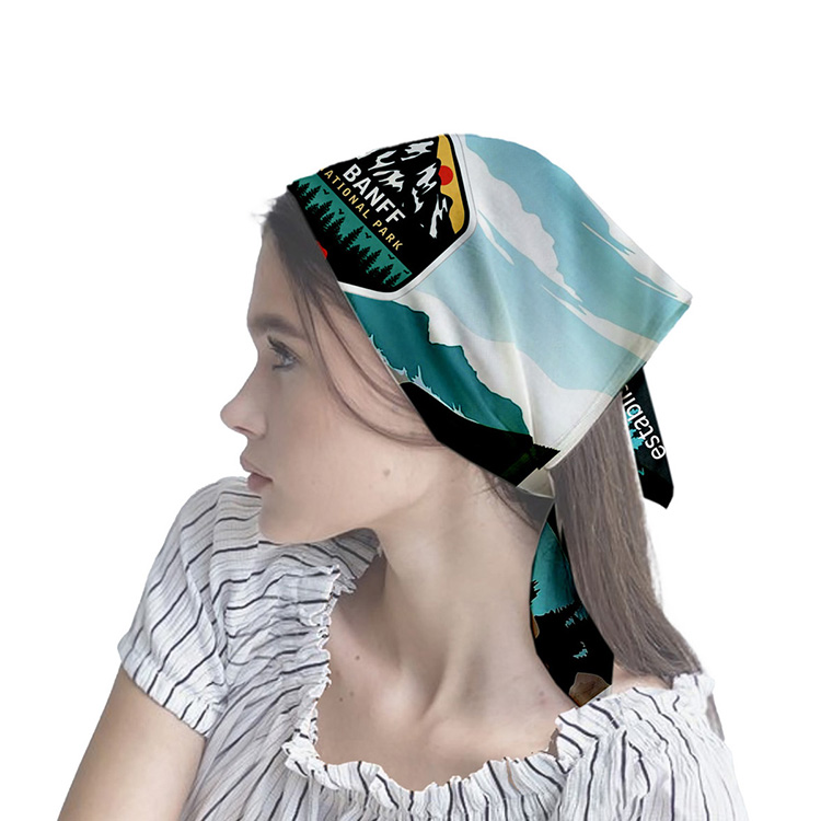 "THE AURORA BANDANA" Headband and Neck Wear Full Color Sublimation – Domestic Production – 22" x 22" 10