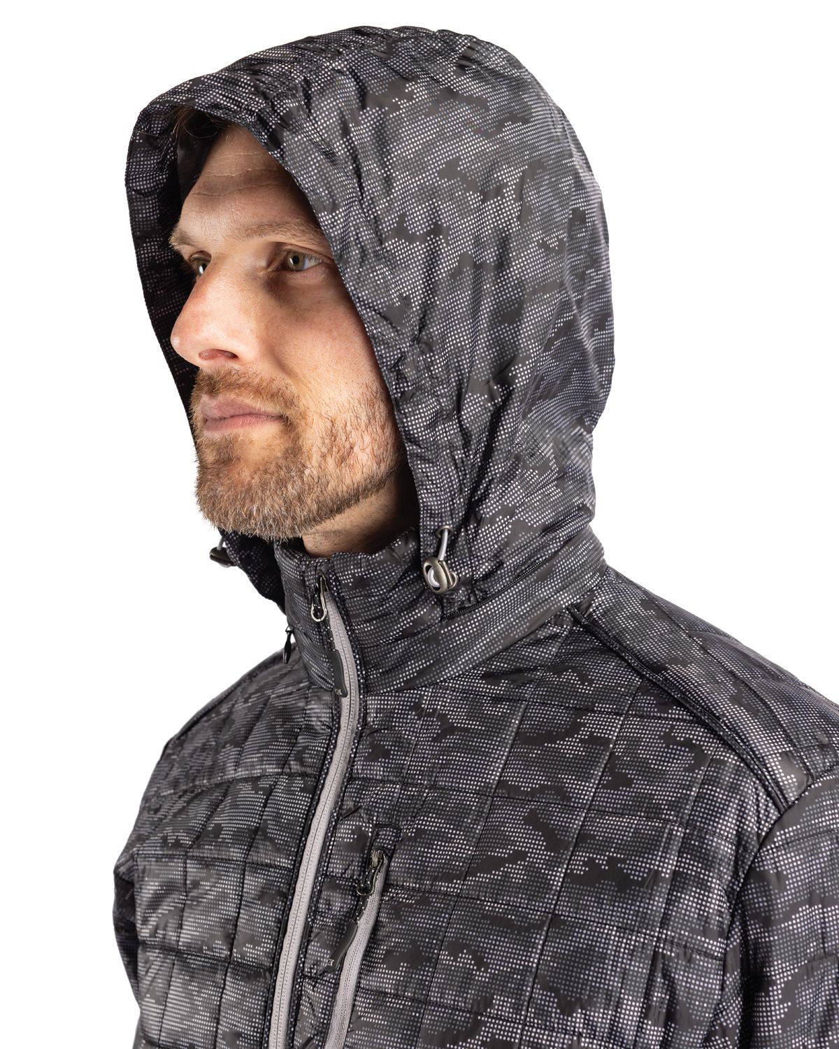 Rainier PrimaLoft Mens Eco Insulated Full Zip Printed Puffer Jacket