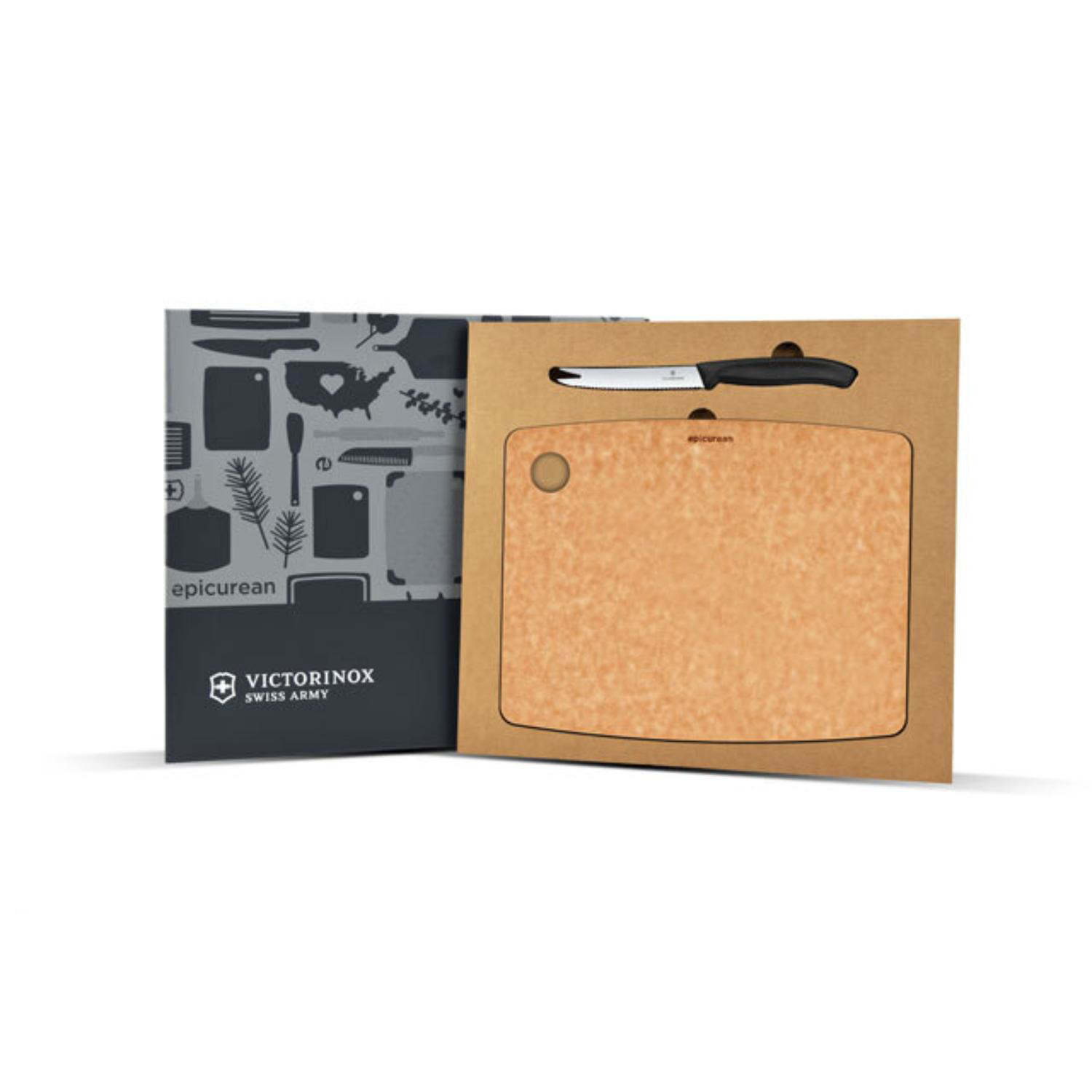 Epicurean - Victorinox® USA Made Kitchen Cutting Board with Cheese Knife Combo Set 1