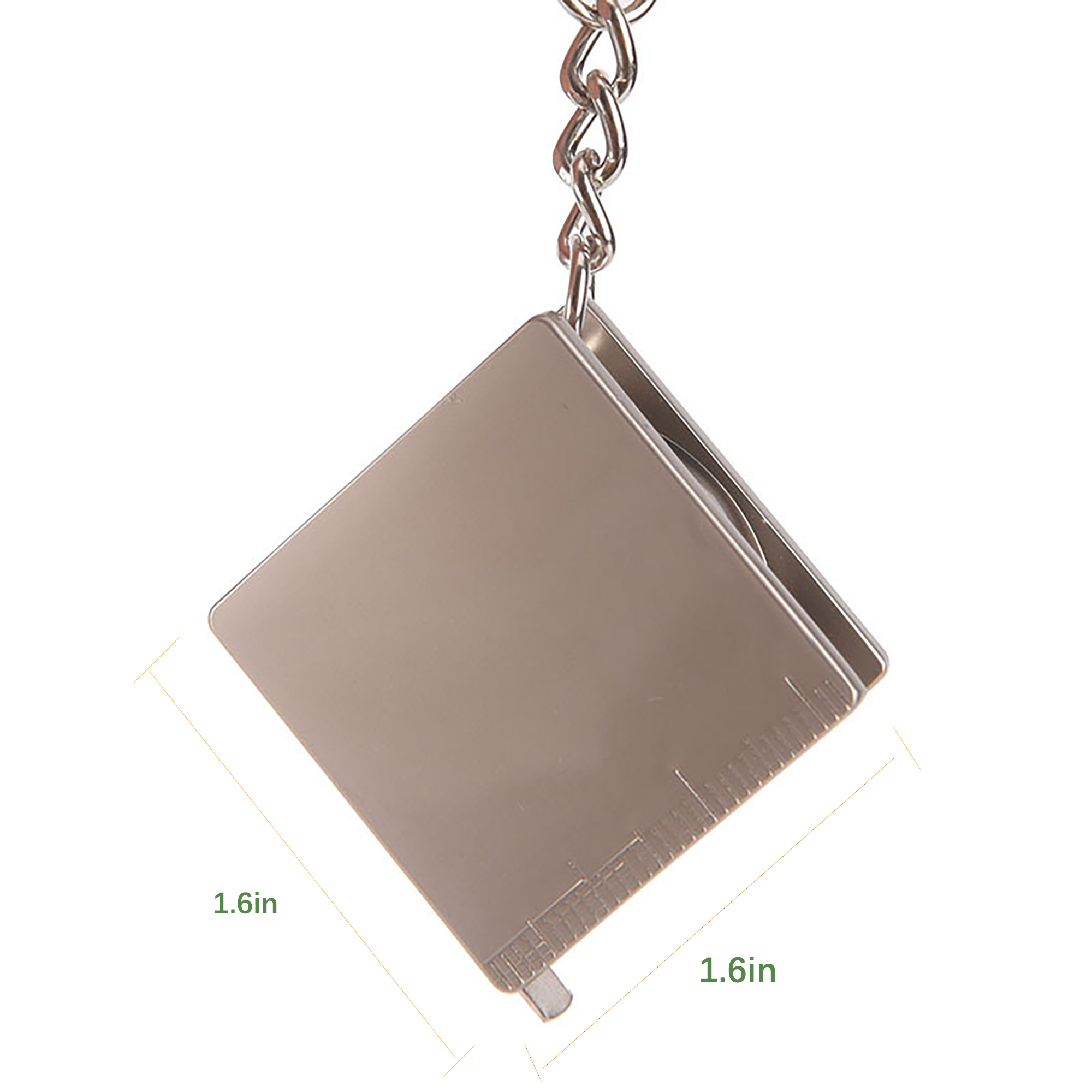 1.2m Metal Mini Ruler Tape Measure Multifunctional Keychain 3
