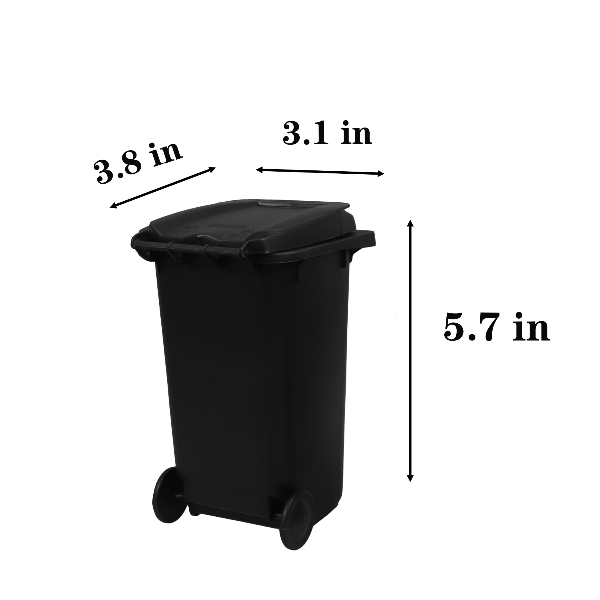 Mini Plastic Desktop Trash Can With Pen Holder 2