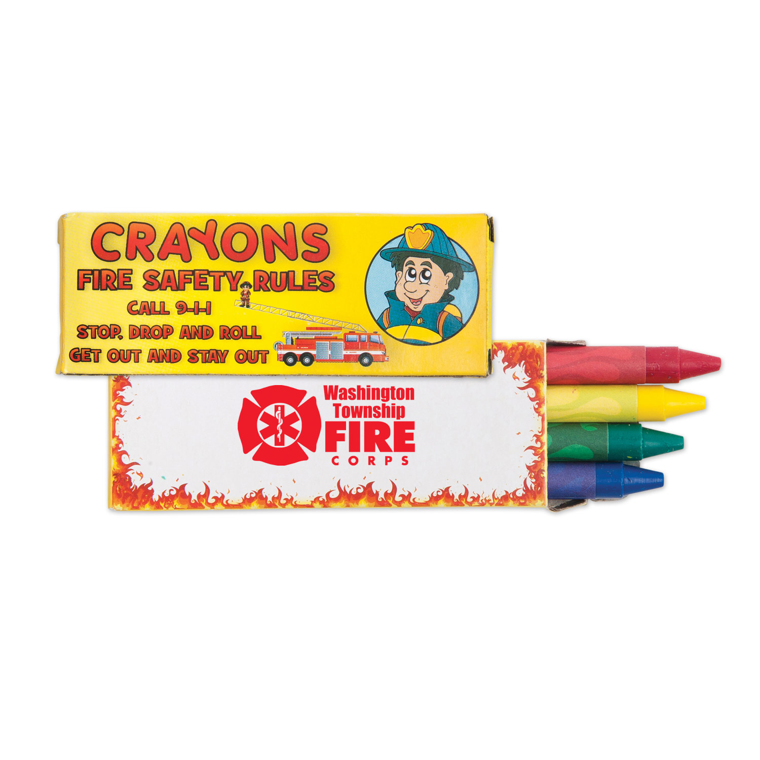 4 Pack Fire Safety Crayons 4