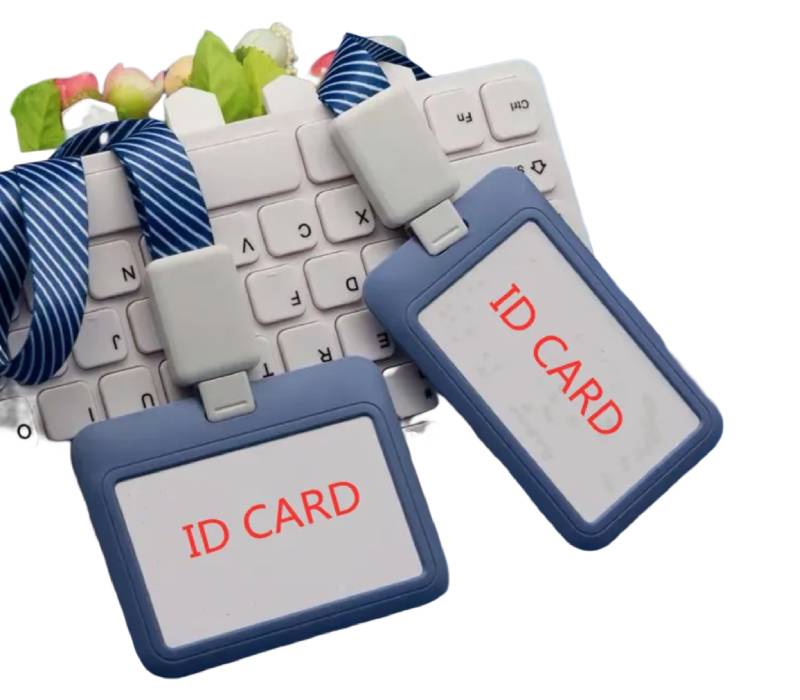 PVC Leather Card Badge Wallet with Lanyard - Style 1 3