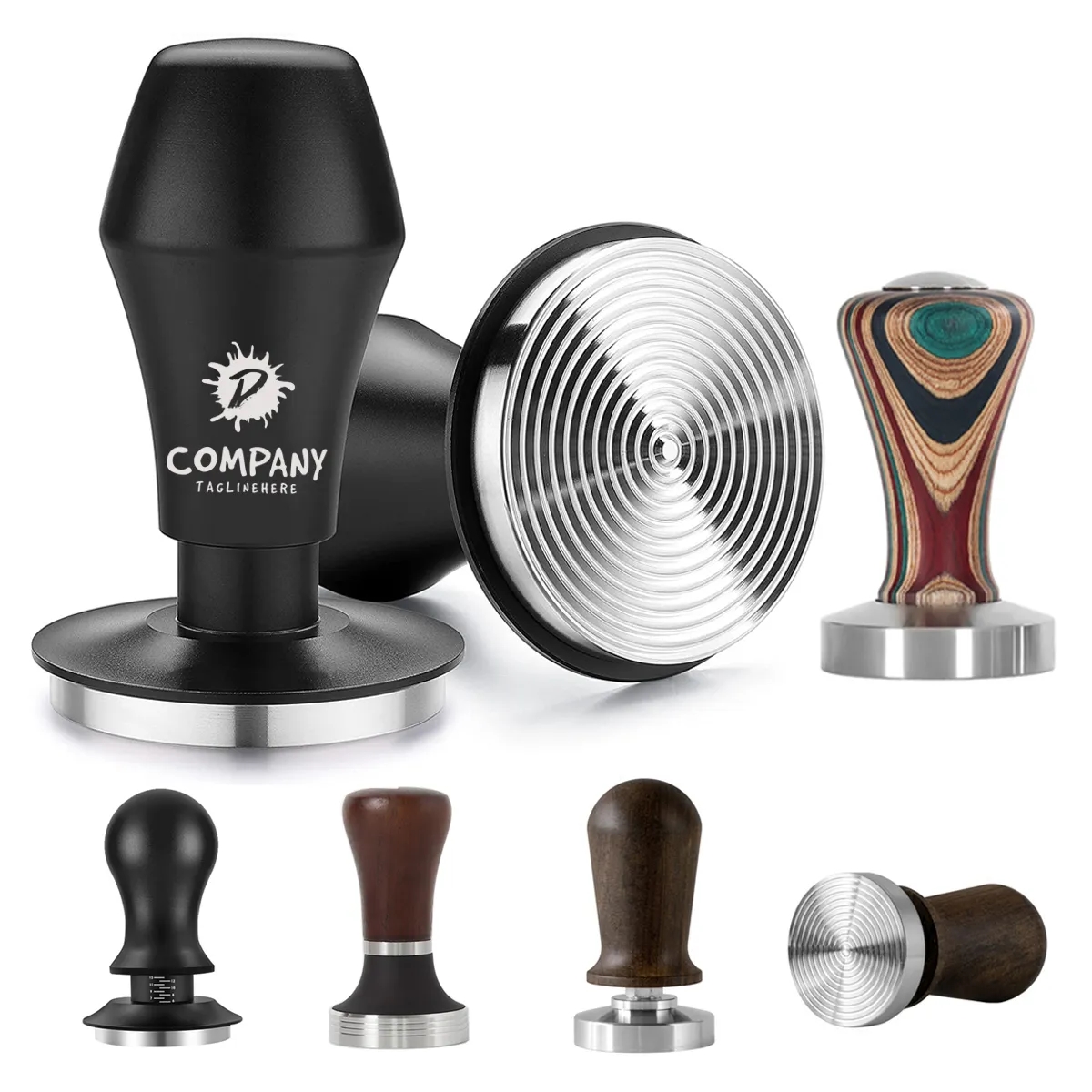 Custom Personalise Portable Hand Spring Loaded Coffee Tamper 4