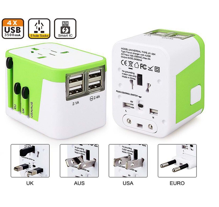 iBank ® Universal Travel Adapter, International Power Adapter 3