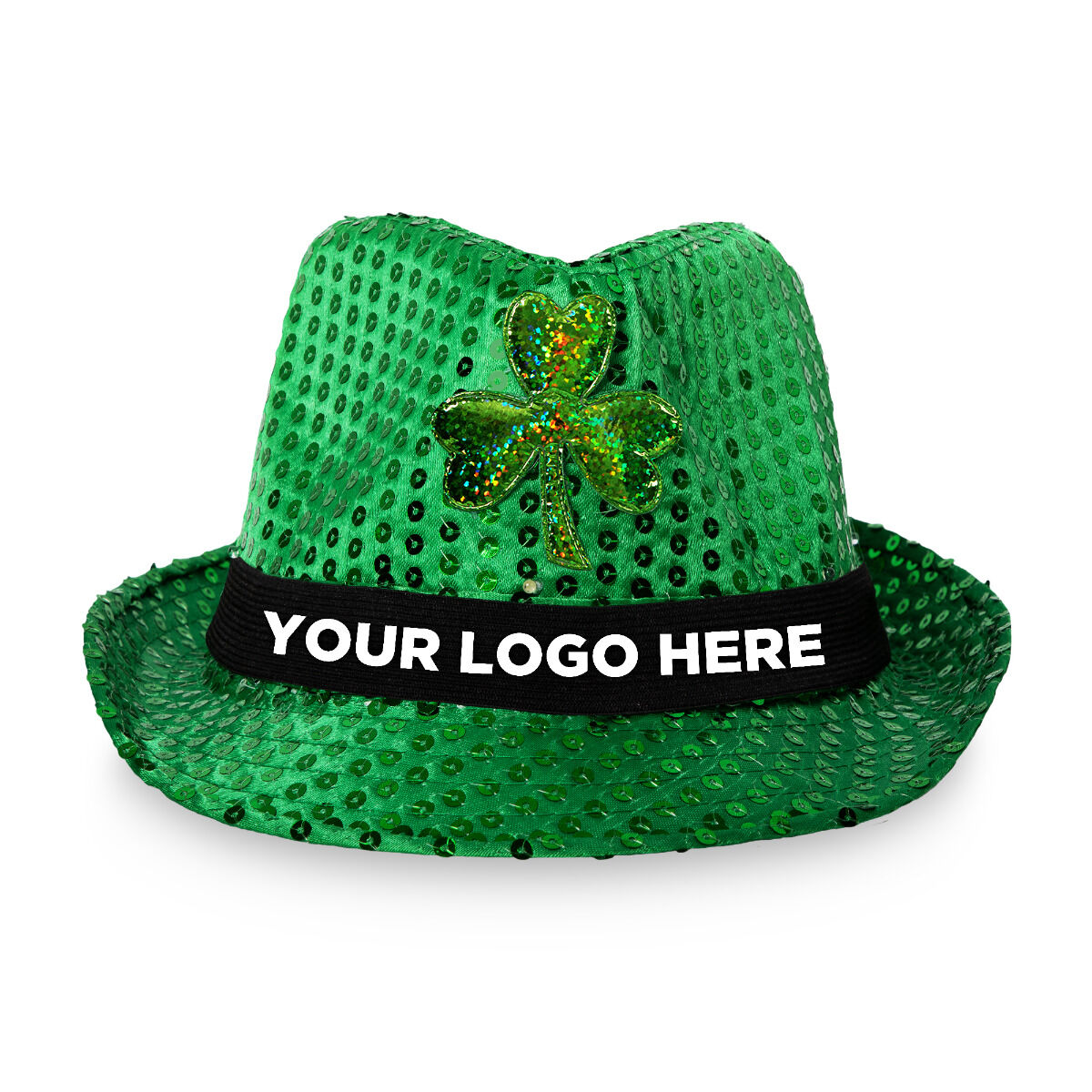 St Patricks Light Up Sequin Fedora Hat(blank) 5