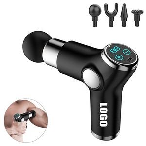 6 Speed Levels Muscle Vibration Massager Tool With USB Charging 4 Interchangeable Heads 6