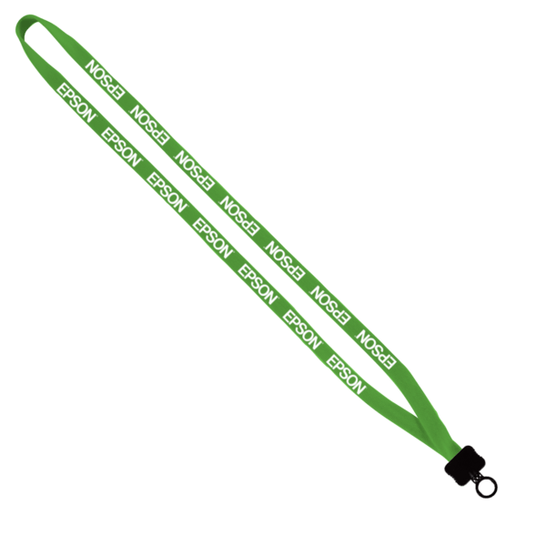 1/2" Cotton Lanyard with Plastic Clamshell & O-Ring 23