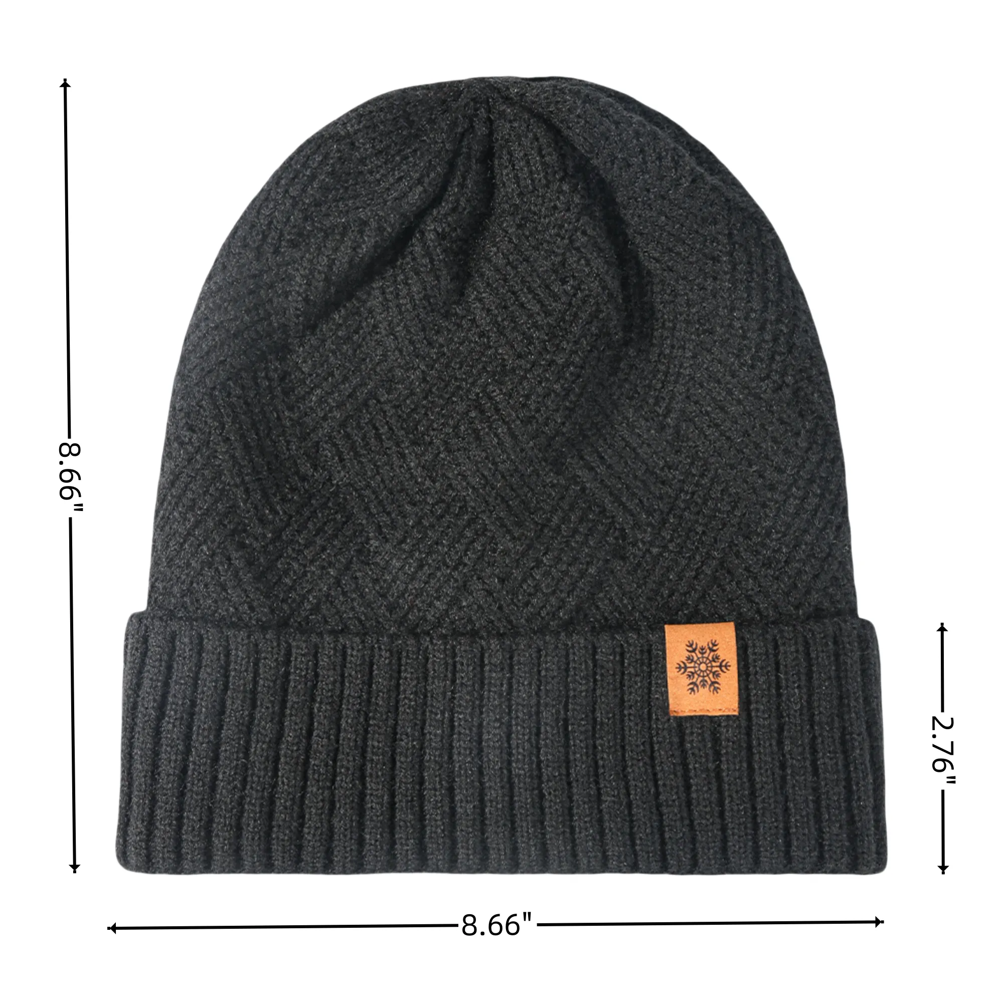 Fleece-Lined Thick Knit Hat 6