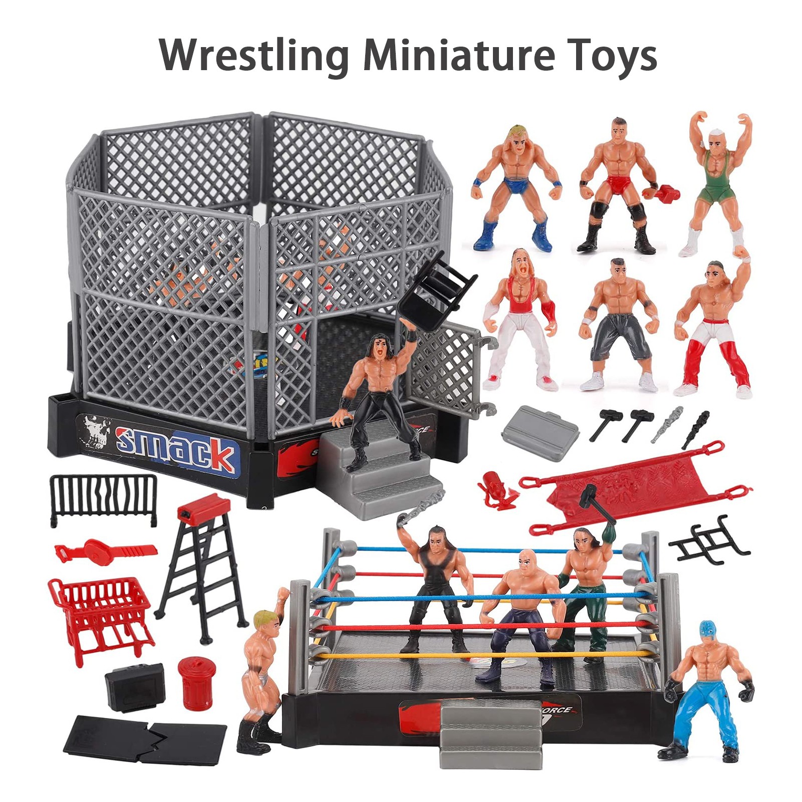 32 Piece Wrestling Miniature Toys for Kids 3