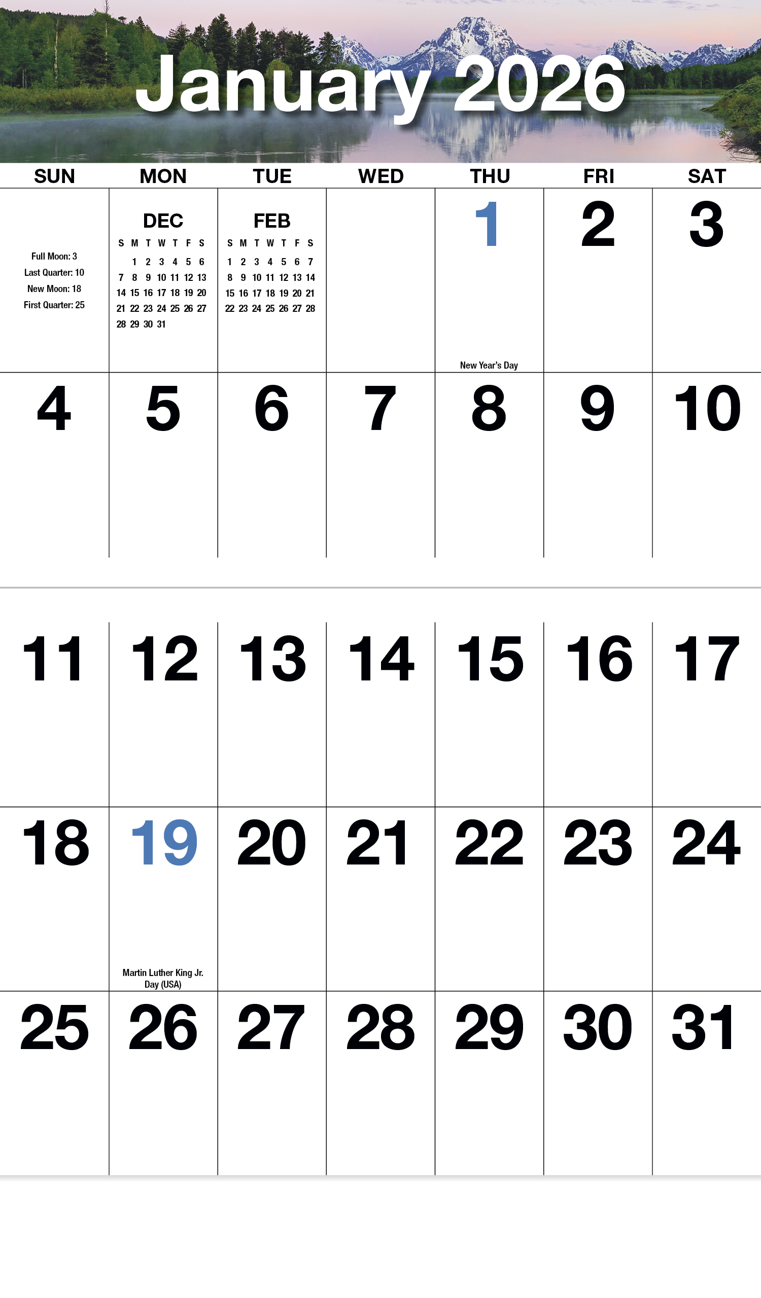 HotLine® Products Big Numbers Appointment Calendar - Stapled 20