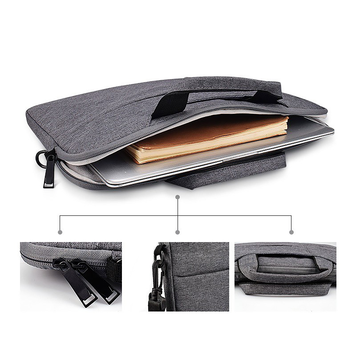 Jacquard Laptop Case with Shoulder Strap 6