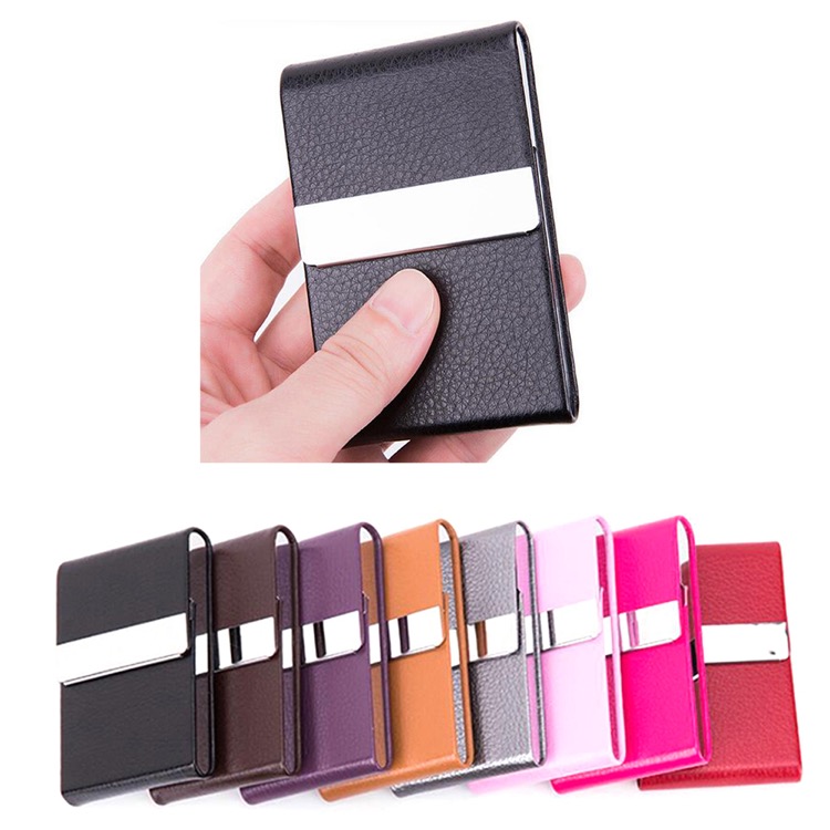 Magnetic Closure PU Leather Business Card Holder 3