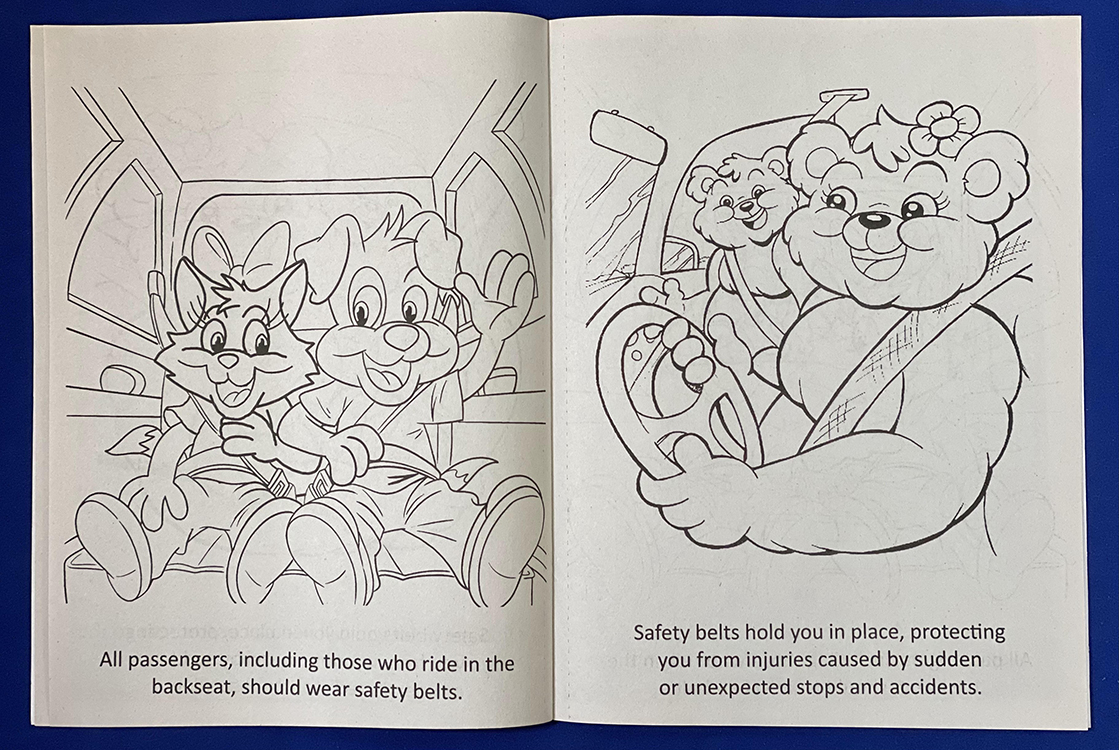 COLORING BOOK - Seat Belt Safety Coloring & Activity Book 3