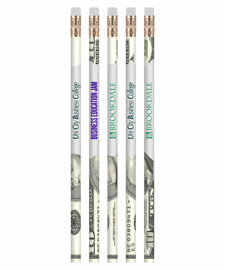 Union Printed - Money Themed Assortment Pencils with 1-Color Logo 1