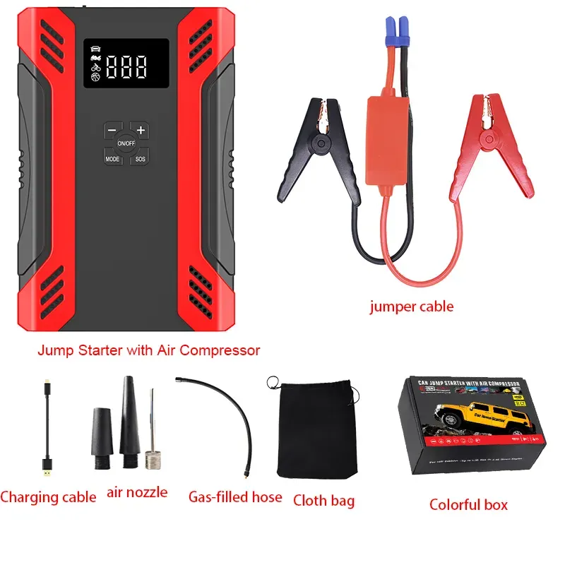 Potable Jump Starter with Air Compressor 4