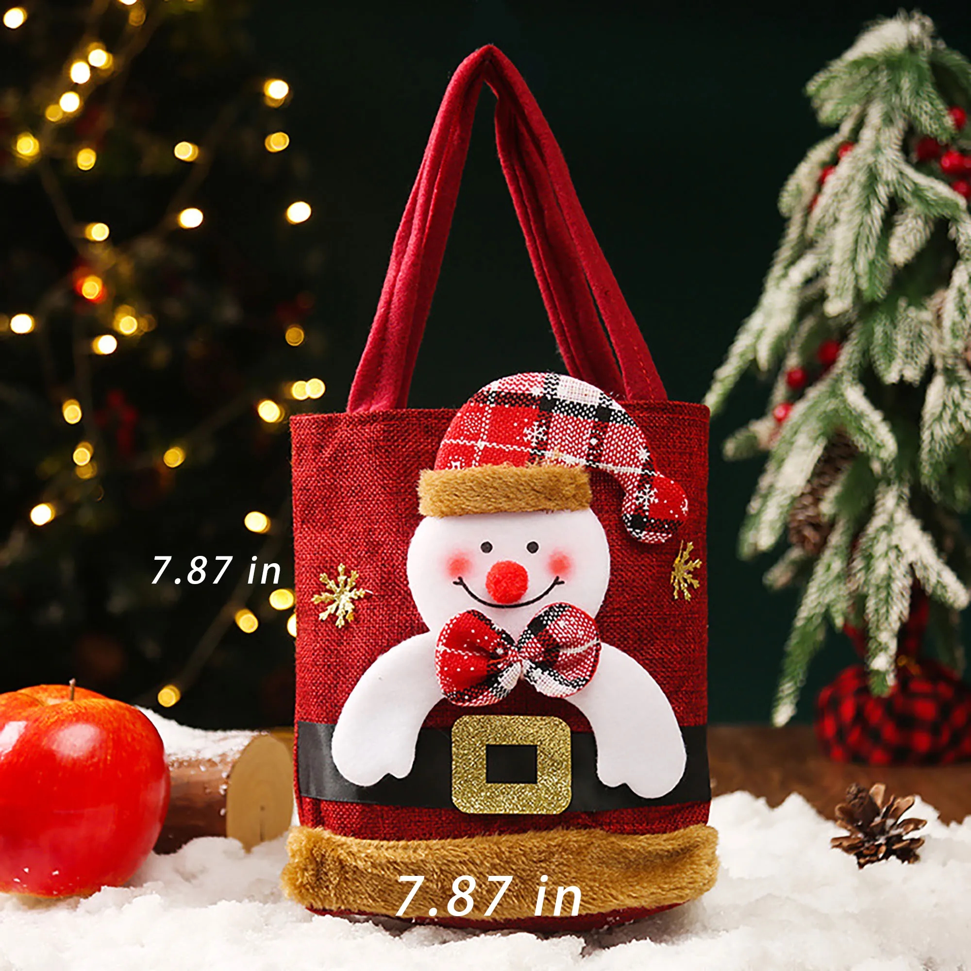 Christmas Handheld Gift Bag With Logo For Surprise, Holidays 1