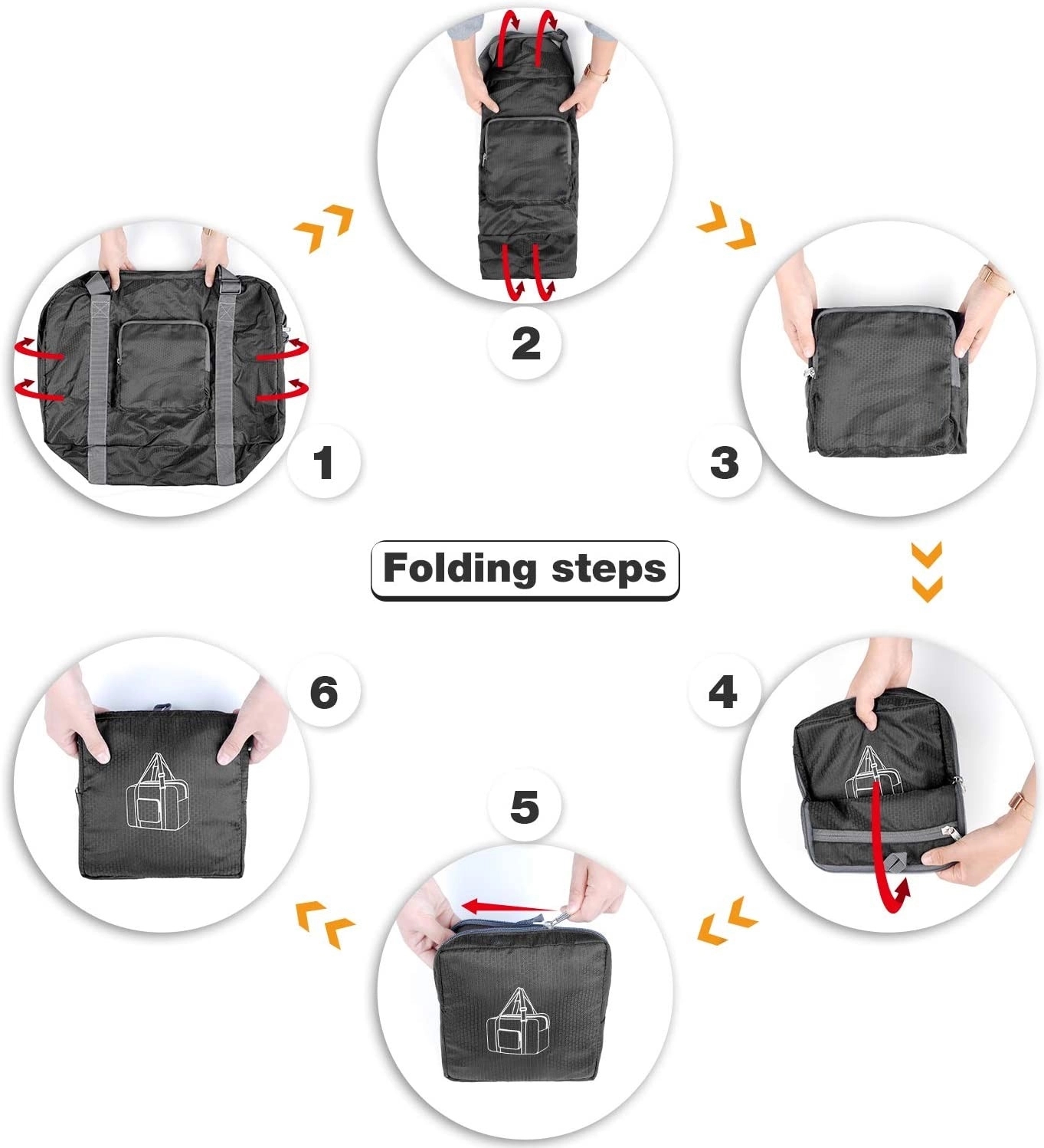 Water Resistant Foldable Travel Duffel Bag 6