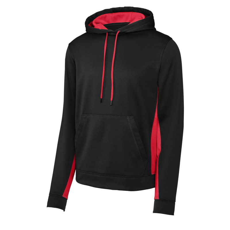 Sport-Tek Sport-Wick Fleece Colorblock Hooded Pullover. 15
