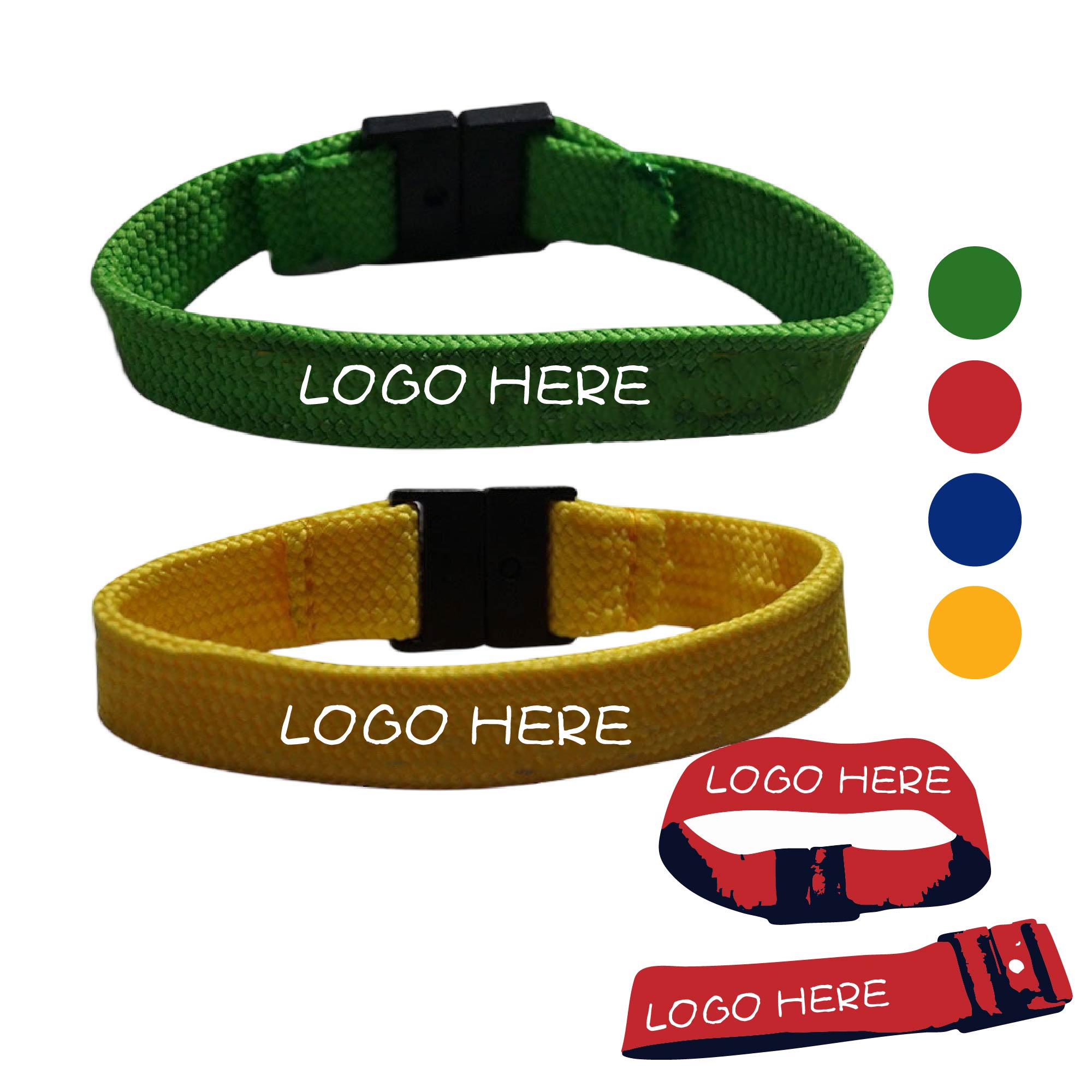 Silkscreened Polyester Wrist Lanyard Wristband 2