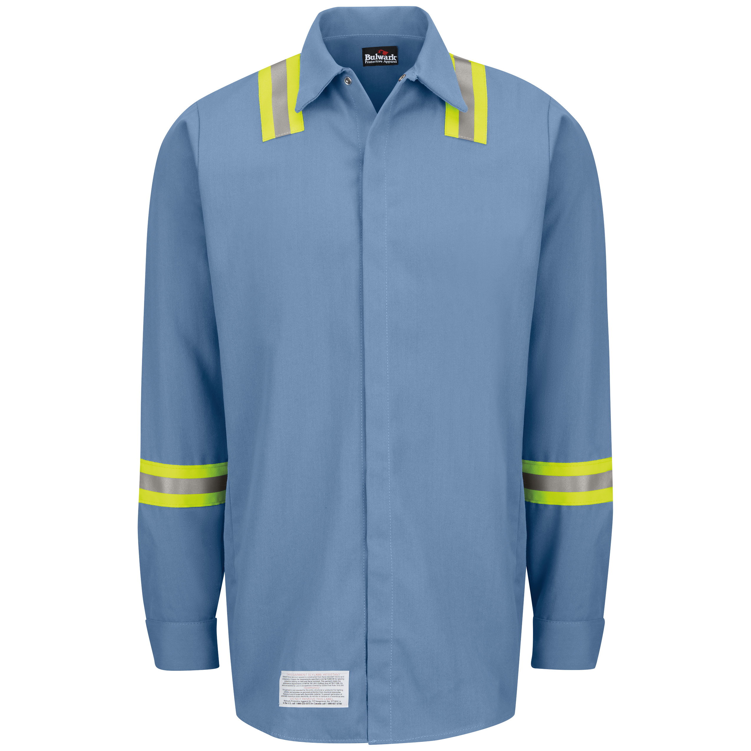 Bulwark® Enhanced Visibility Concealed-Gripper Pocketless Work Shirt 2