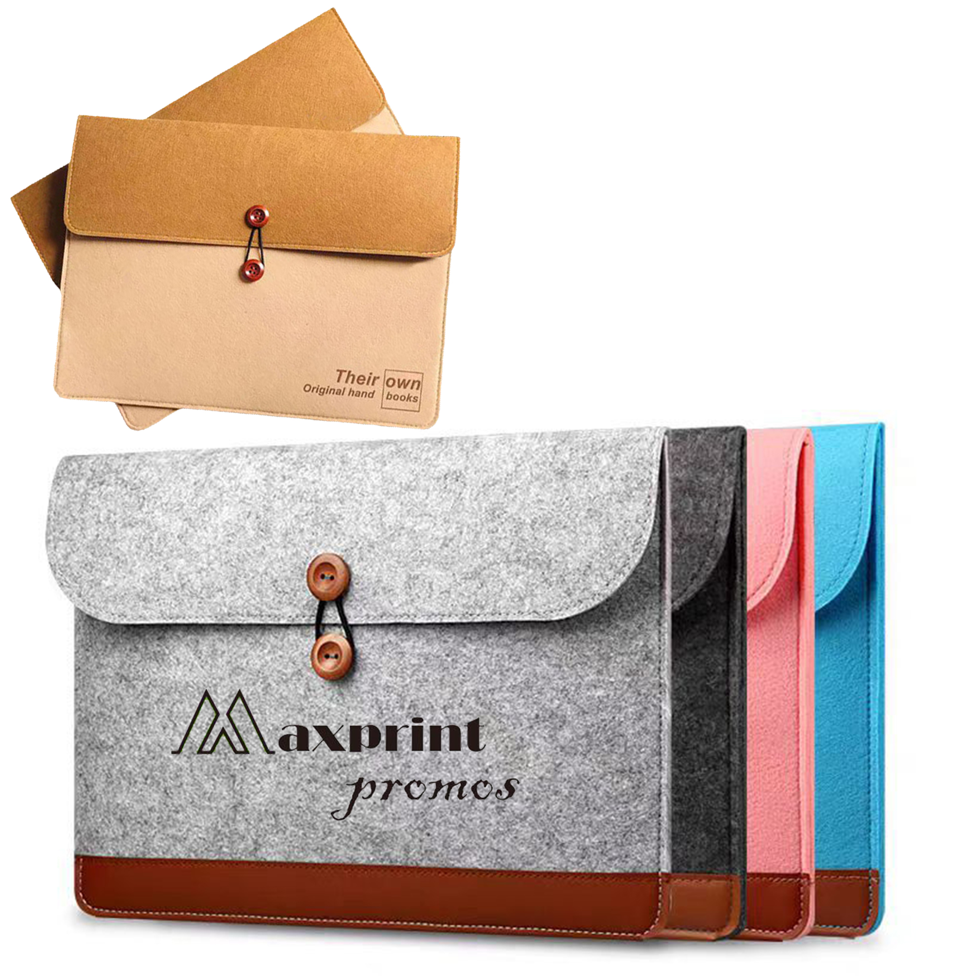 Personalized Felt Snap-Button File Bag 1