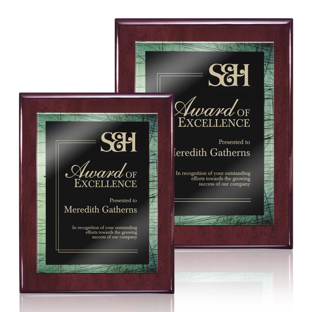Oakleigh/Caprice Plaque - Rosewood/Green