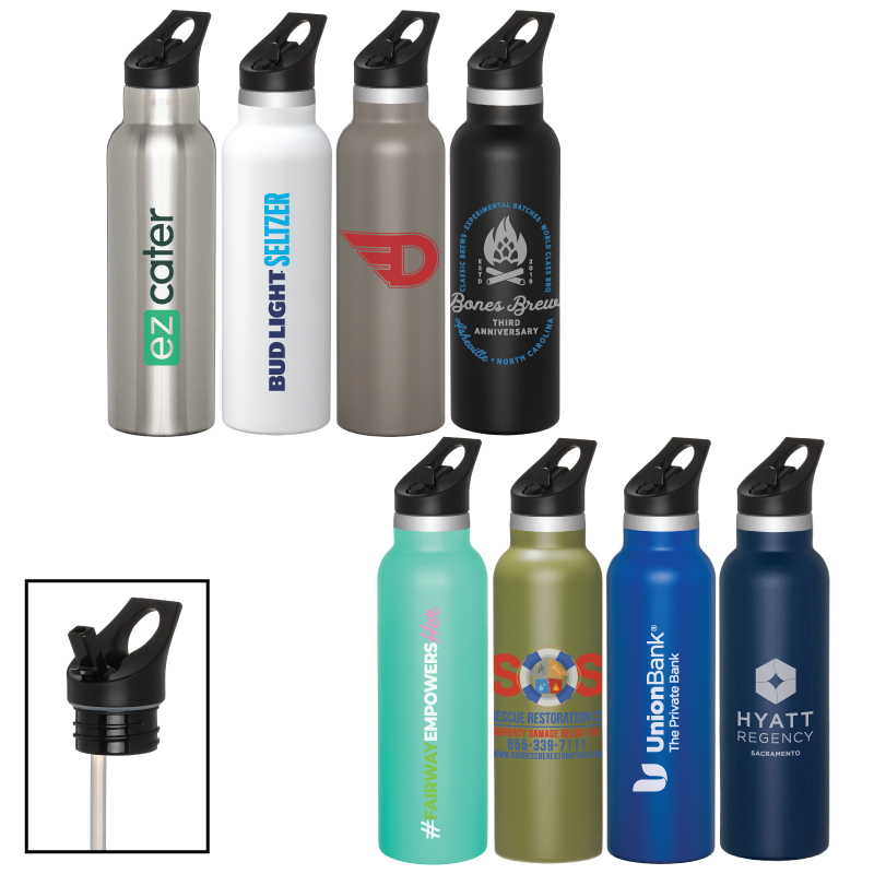 Colson 20 oz. Vacuum Insulated Water Bottle w/Straw Lid 2