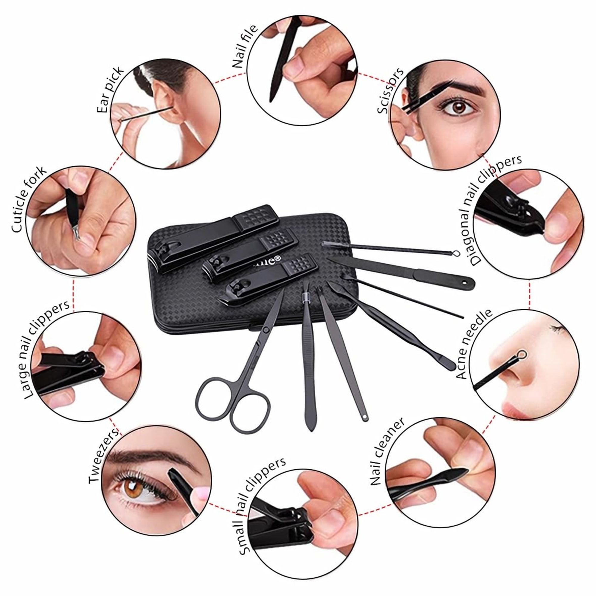10 In 1 Manicure Set Nail Clippers Pedicure Kit 1
