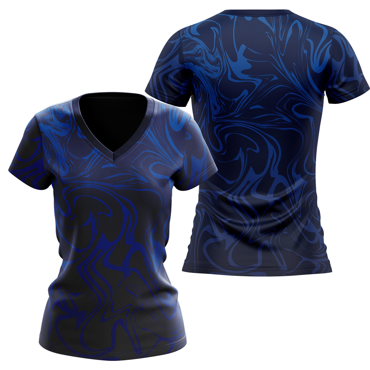 Women's 180 GSM Jersey Knit Cotton Feel Sublimation V-Neck T-shirt 5