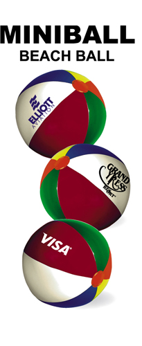 Mini Beach Ball w/ Multi-Colored Panels (4.5" Inflated) 2
